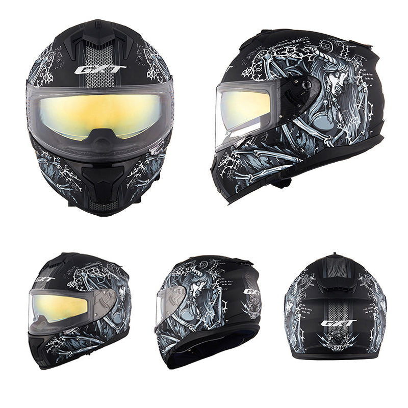 Full Face Racing Helmet Dual Visors Carbon Motorcycle Helmet