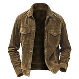 Men's Retro Motorcycle Style Suede Jacket