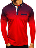 Printed Long Sleeve Polo T-Shirts