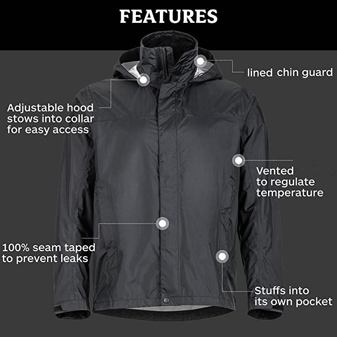 Men's Lightweight Waterproof Rain Jacket