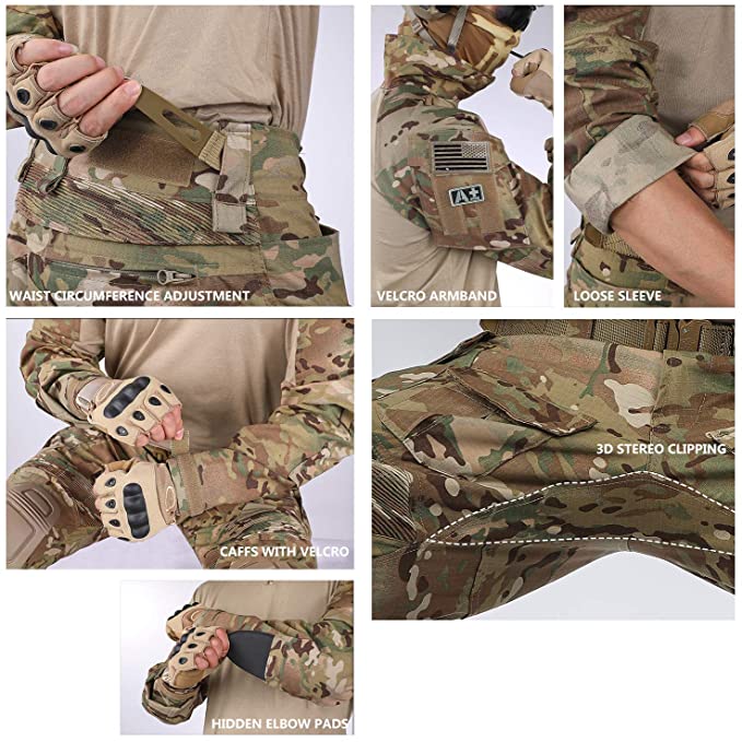 G3 Combat Pants with Knee Pads Rip-Stop Tactical Pants(With Removable Knee Pads)