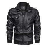 Espnman Men's Leather Motorcycle Jacket