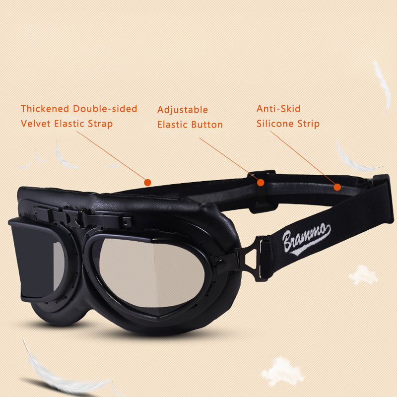 Espnman Retro Motorcycle Goggles with Adjustable Strap