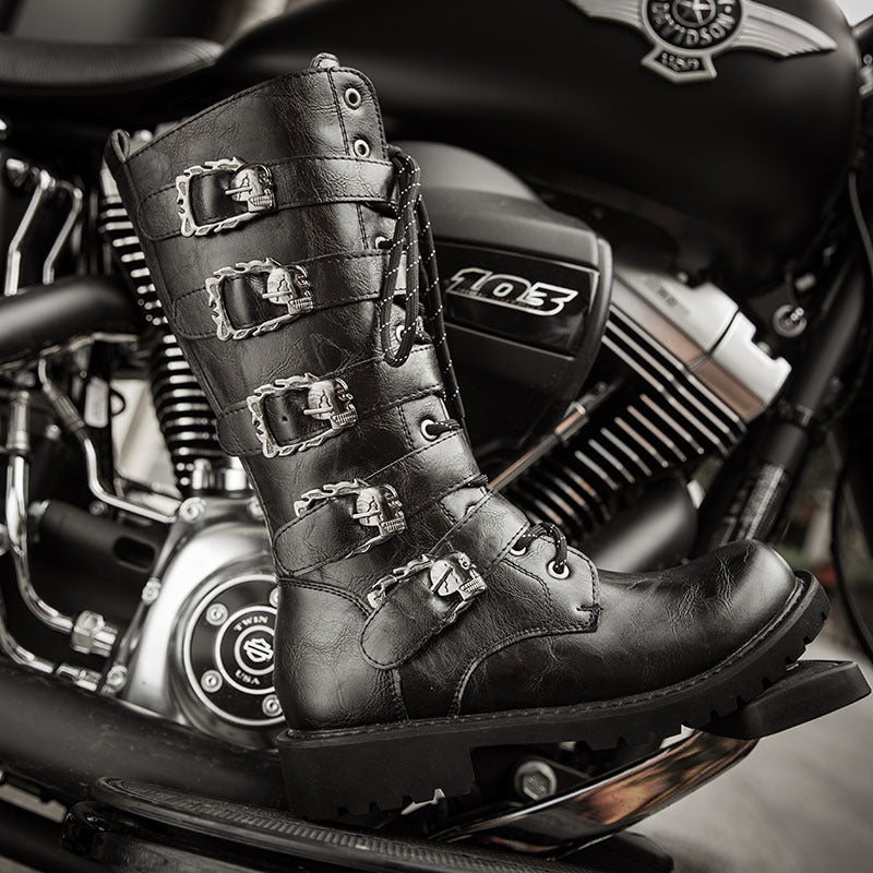 Punk Motorcycle Cruiser Boots
