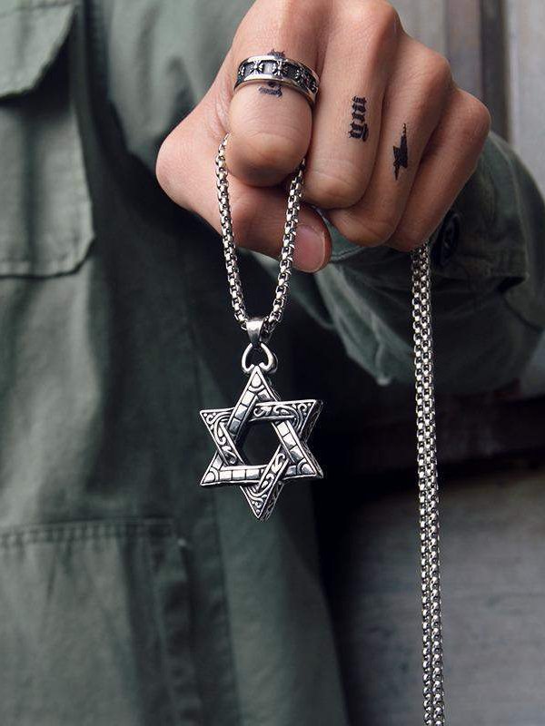 Hexagram Cross Alloy Necklaces