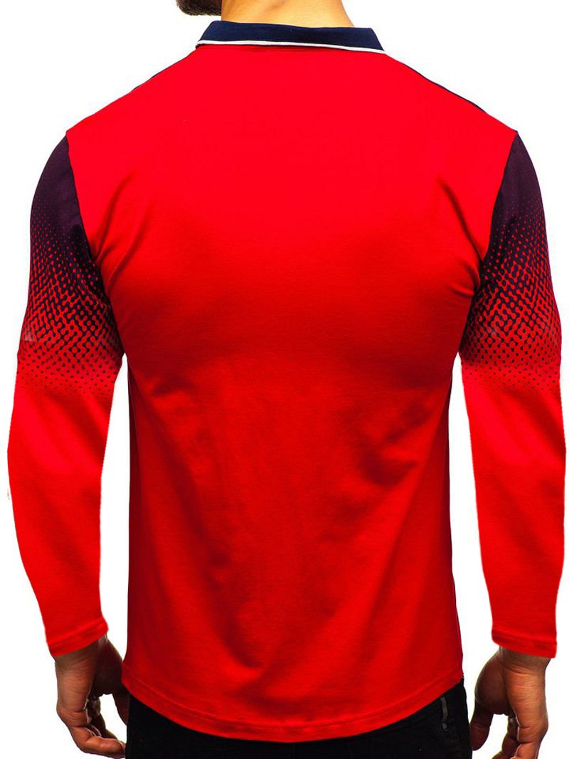 Printed Long Sleeve Polo T-Shirts