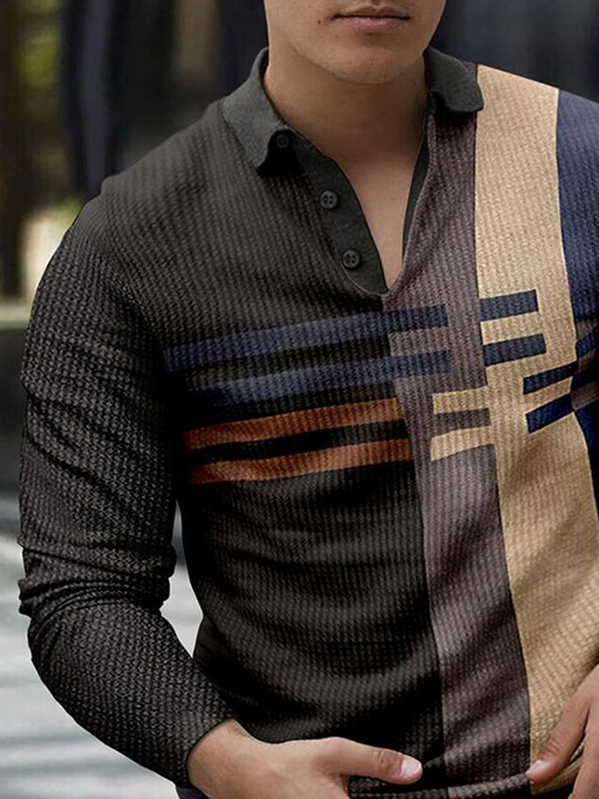 Polo Long Sleeve Cotton Blends Shirts & Tops