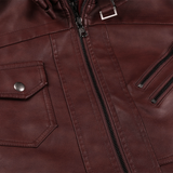 Espnman Men's Leather Motorcycle Jacket