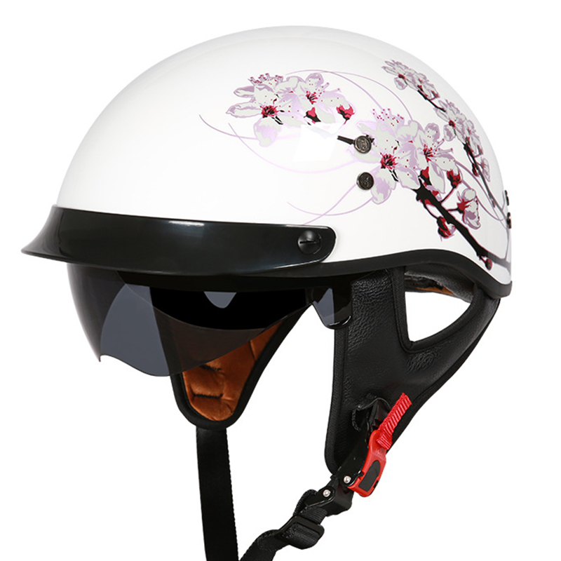 Sun Shield Half Helmet DOT