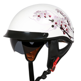 Sun Shield Half Helmet DOT