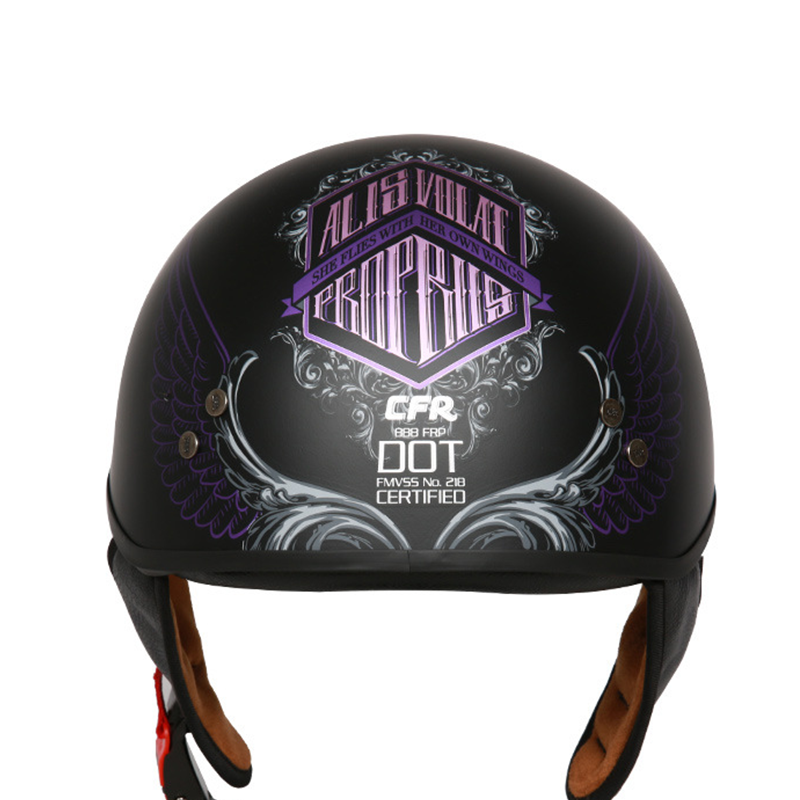 Sun Shield Half Helmet DOT