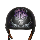 Sun Shield Half Helmet DOT