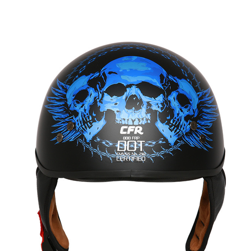 Sun Shield Half Helmet DOT