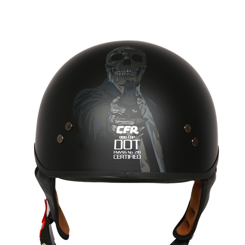 Sun Shield Half Helmet DOT
