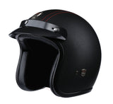 Vintage Harley 3/4 Open Face Helmet - Black Leather
