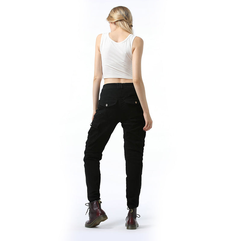 Flame 6 Lady Biker Jeans with CE Armor Protector