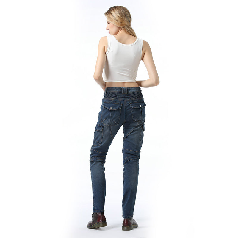Flame 6 Lady Biker Jeans with CE Armor Protector