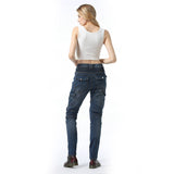 Flame 6 Lady Biker Jeans with CE Armor Protector