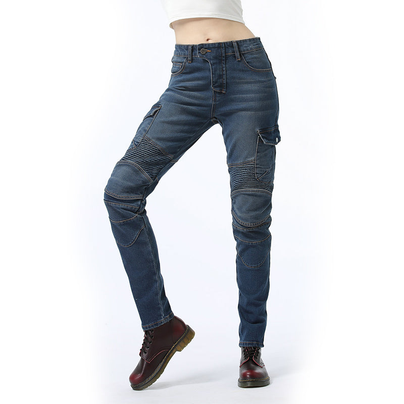 Flame 6 Lady Biker Jeans with CE Armor Protector