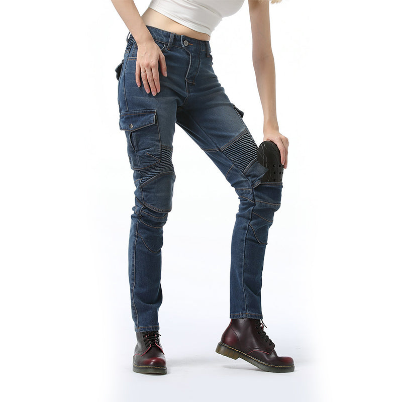 Flame 6 Lady Biker Jeans with CE Armor Protector