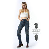 Flame 6 Lady Biker Jeans with CE Armor Protector