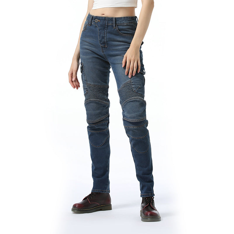Flame 6 Lady Biker Jeans with CE Armor Protector