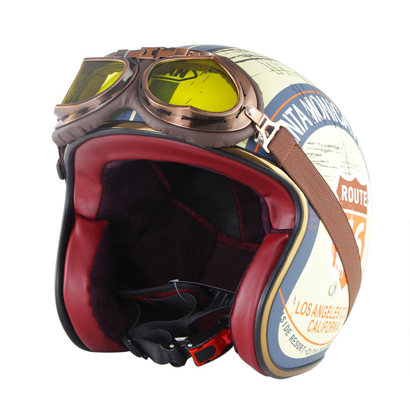 Vintage Open Face Helmet Harley Retro Helmet