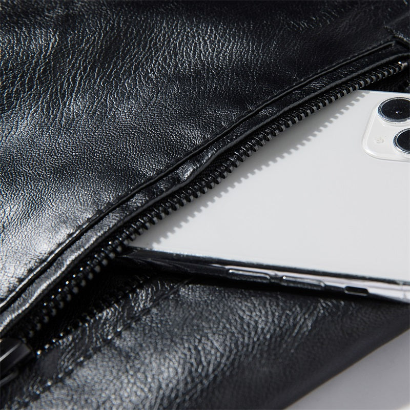 Men's Classic Moto Leather Jacket