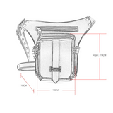 Retro Black Motorcycle Waist Bag