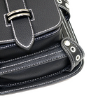 Retro Black Motorcycle Waist Bag