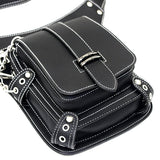 Retro Black Motorcycle Waist Bag