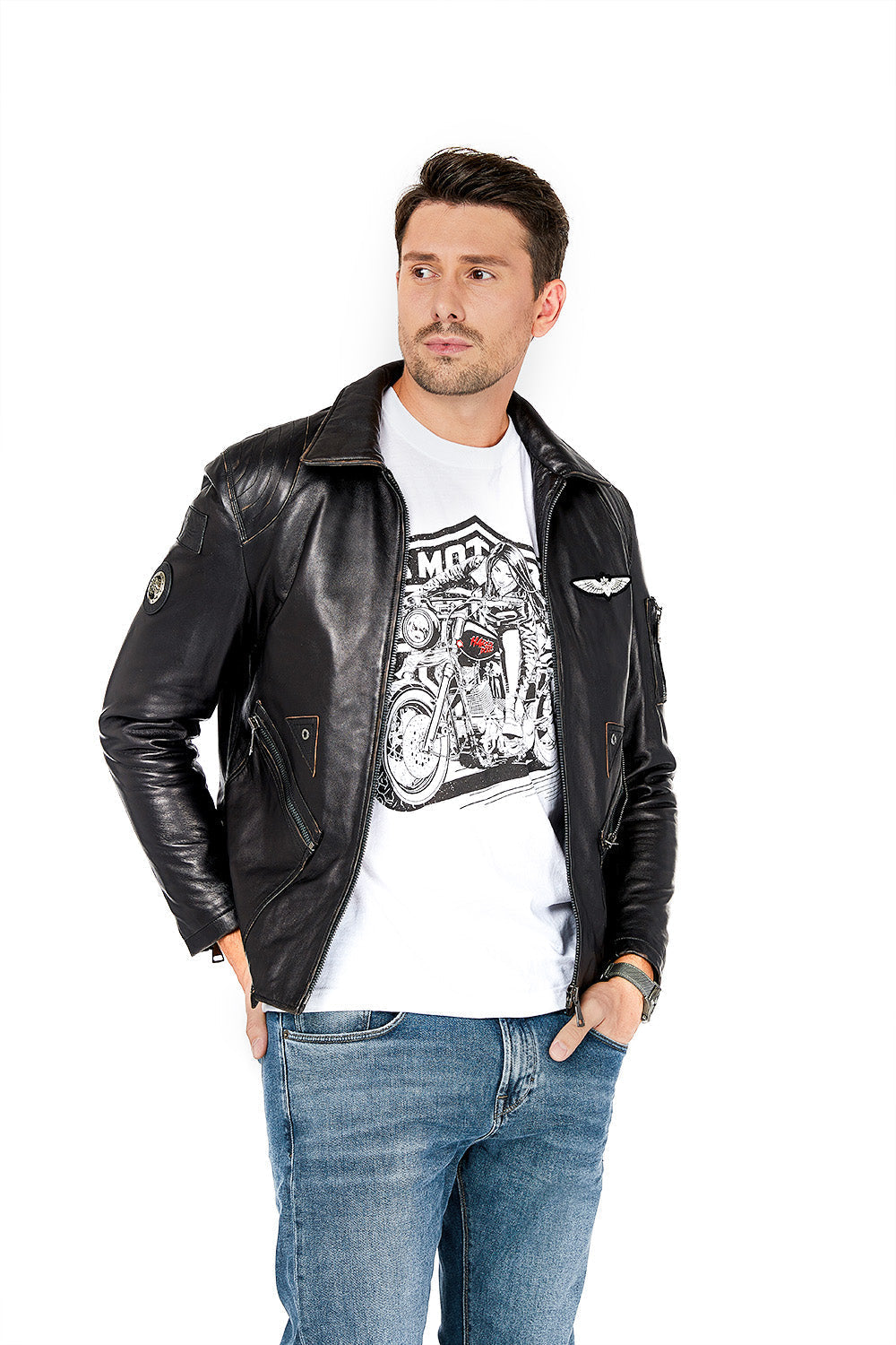 Eagle CM1 Men's Motorcycle Leather Jacket