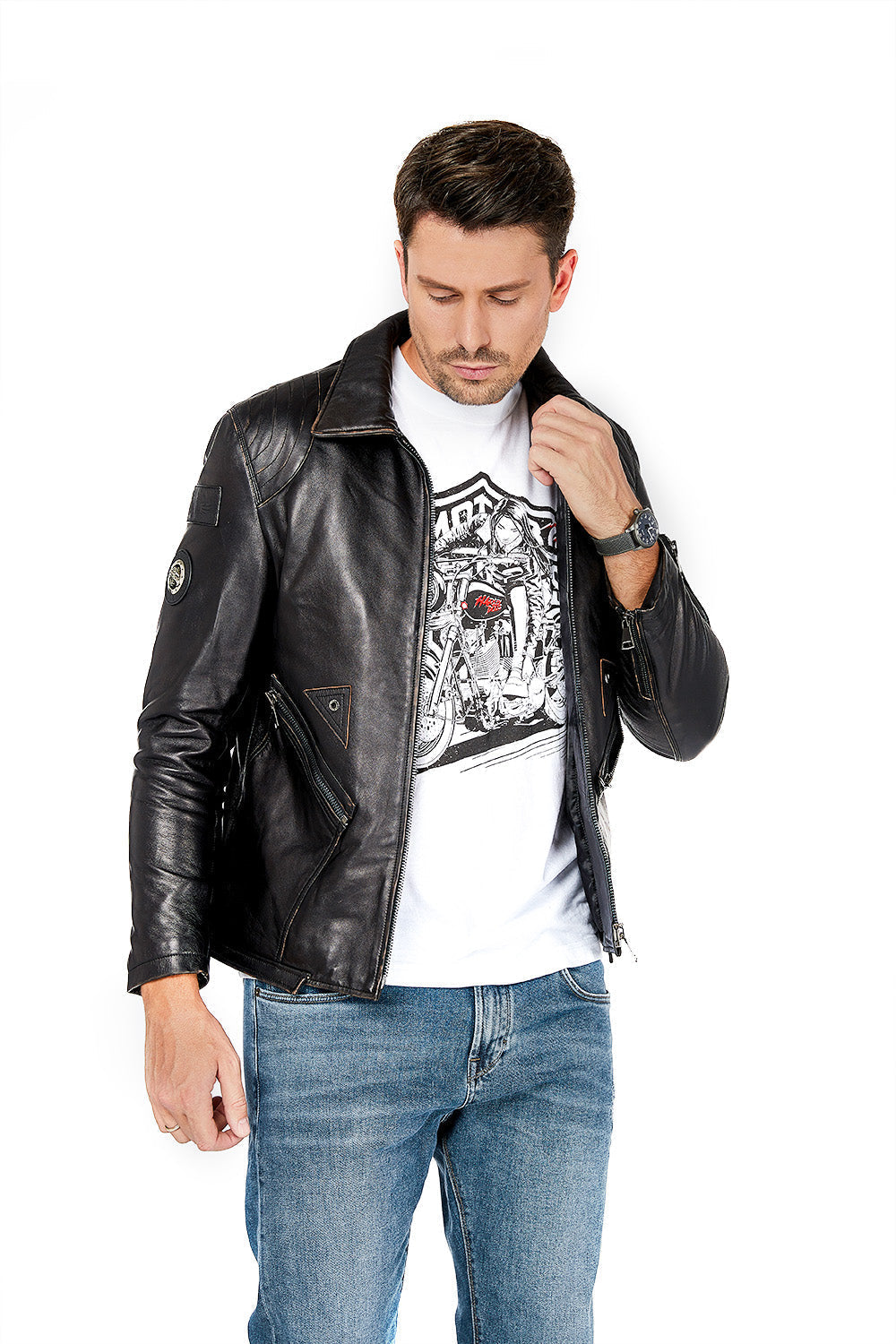 Eagle CM1 Men's Motorcycle Leather Jacket