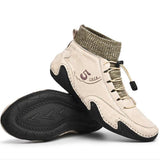Men's Plus Sizes Rubber Band Suede Socks Retro Ankle Boots
