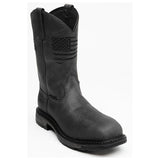 Men's Handmade chukka Leather Boots with America flag  Liberty Western Work Composite Toe footwear