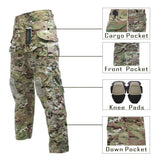 G3 Combat Pants with Knee Pads Rip-Stop Tactical Pants(With Removable Knee Pads)