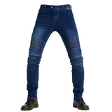 Motorcycle Riding N97 Jeans With Knee Pads - Blue