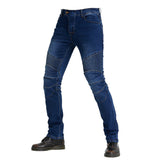 Motorcycle Riding N97 Jeans With Knee Pads - Blue