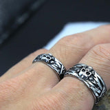 Gothic Skull Couple Band Rings