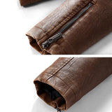 Leather Ripple Biker Jacket