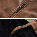 Leather Ripple Biker Jacket