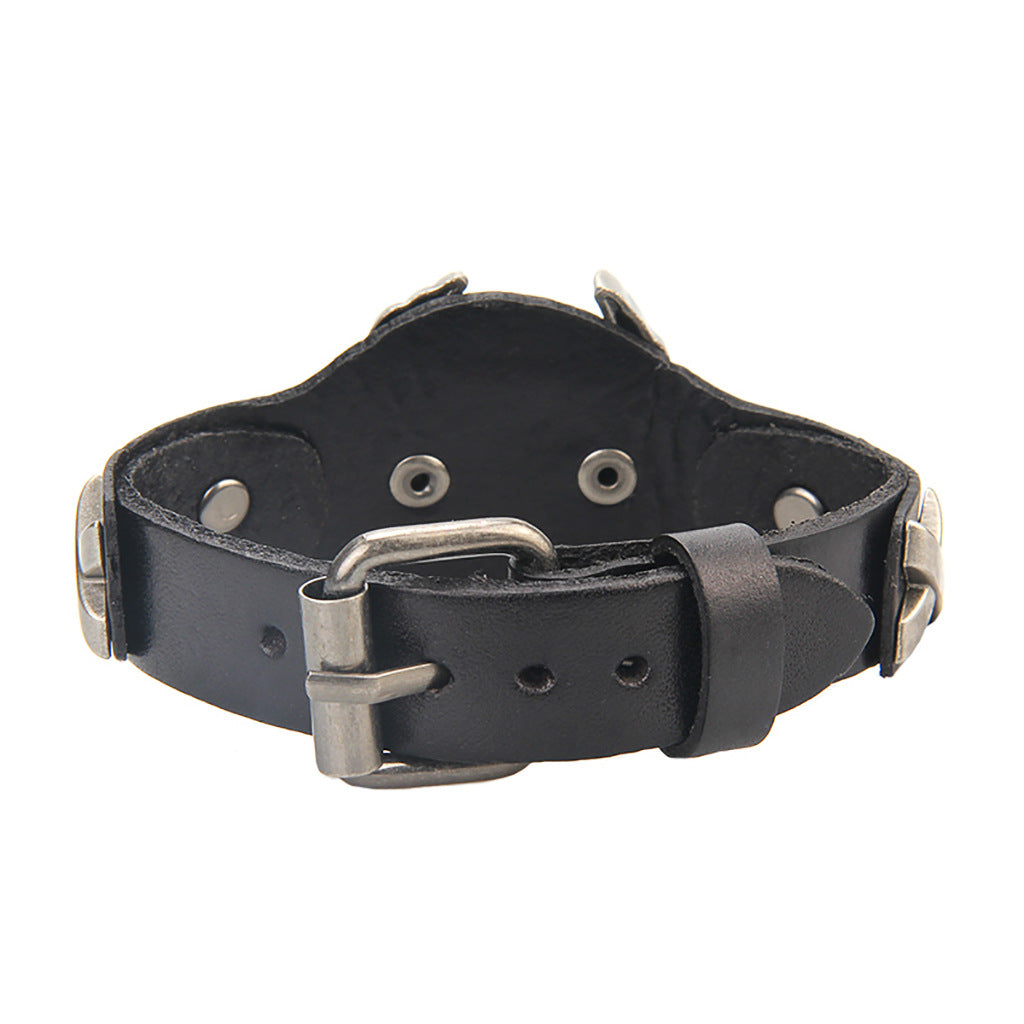 Live To Ride Biker Leather Bracelet