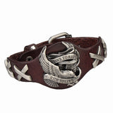 Live To Ride Biker Leather Bracelet