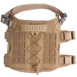 Nylon Tactical Service Dog Harness Heavy Duty Dog Training No Pull Dog Harness