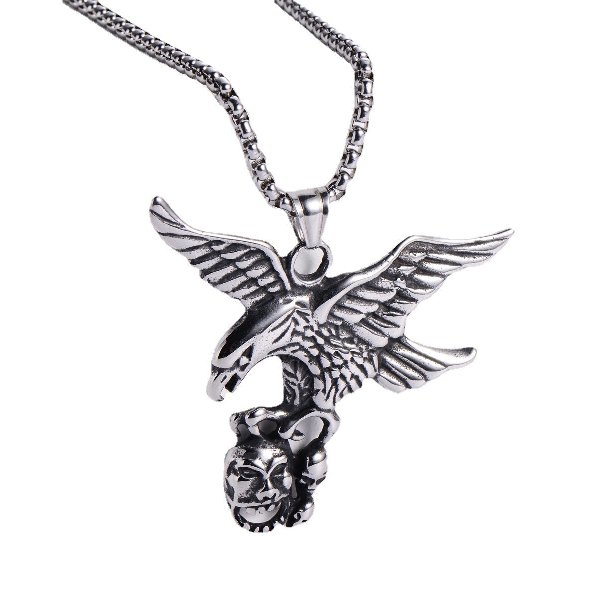 Flying Eagle Catch The Skull Pendant