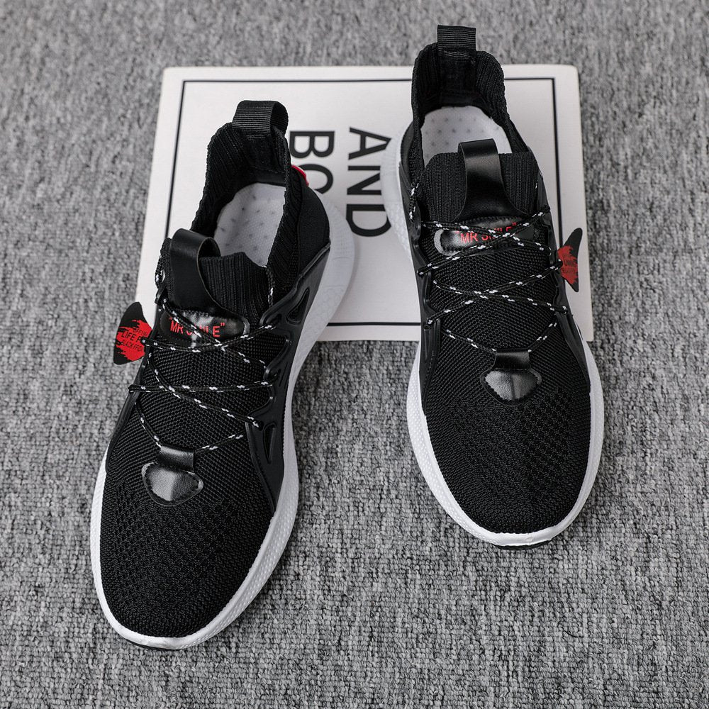 Men Flying Woven Breathable Sports Running Shoes