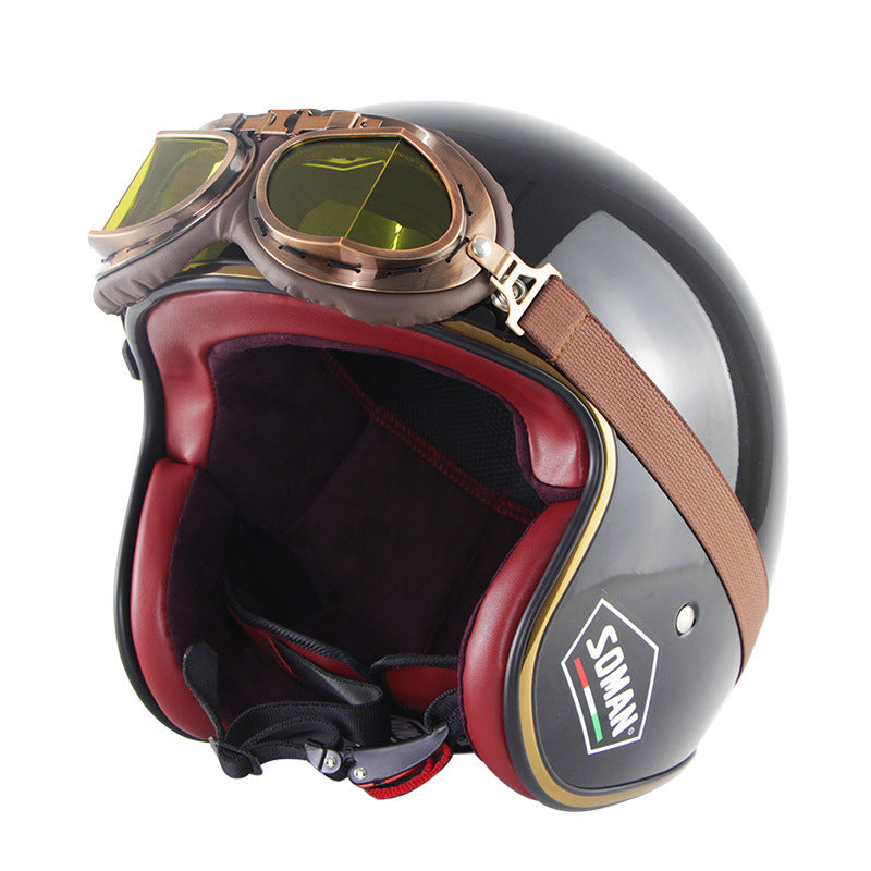 Vintage Open Face Helmet Harley Retro Helmet