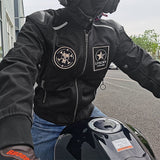Mesh Bomber Moto Jacket With Armor