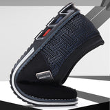 Men black Formal Shoes with Casual Chic Leather Slip On Flat Heel Loafers