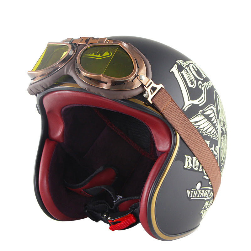 Vintage Open Face Helmet Harley Retro Helmet